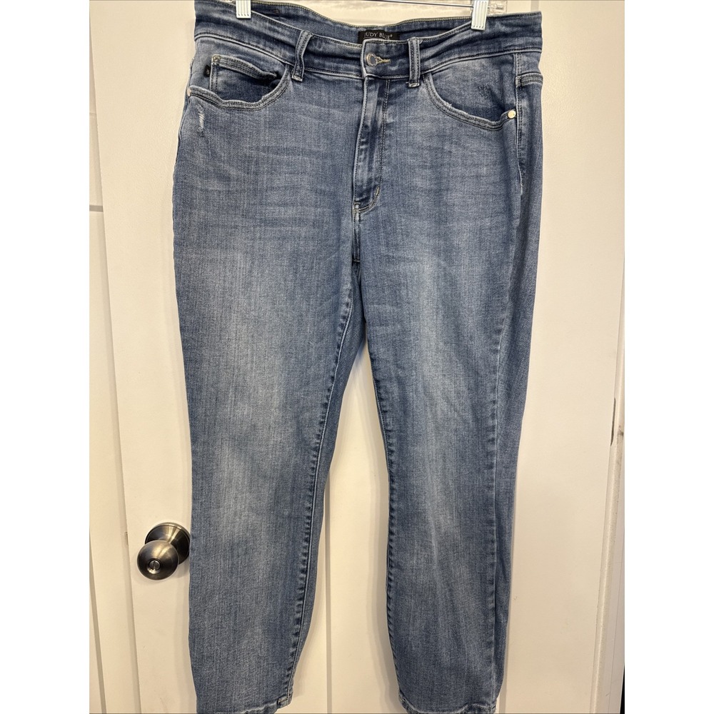 JUDY BLUE SKINNY FIT LIGHT WASH JEANS 14W (32"/27") JB82254LT-PL